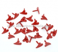 10 REMACHES FORMA CORAZN ROJO 12x11mm