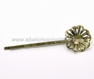 2 HORQUILLAS FILIGRANA BRONCE 6.3x1.9cm