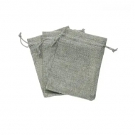 Bolsas arpillera tela de saco color gris 10x14cm (20 uds.)