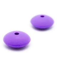 Rondeles baco de Silicona Morado 12x6mm (Bolsa de 25 uds.)