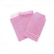 Bolsas de papel para regalo zig-zag fucsia 15x8cm (100 uds.)