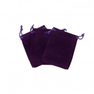 Bolsas de tela de terciopelo color morado 9x7cm (20 uds.)