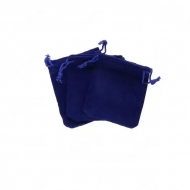 Bolsas de tela de terciopelo color azul 9x7cm (20 uds.)