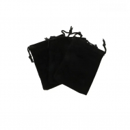 Bolsas de tela de terciopelo color negro 9x7cm (20 uds.)