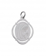 Colgante Medalla Virgen Mara oval 14x20mm Plata de Ley 925