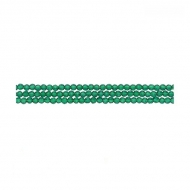 Tira de rondeles facetados de cristal verde 2mm 165 uds.