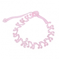 PULSERA ENCAJE ROSA notas musicales