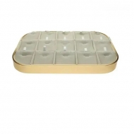 Expositor bandeja metal extrables beige 30x20x3cm