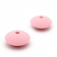 Rondeles baco de Silicona Rosa 12x6mm (Bolsa de 25 uds.)