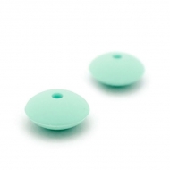 Rondeles baco de Silicona Menta 12x6mm (Bolsa de 25 uds.)