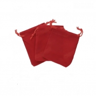 Bolsas de tela de terciopelo color rojo 9x7cm (20 uds.)