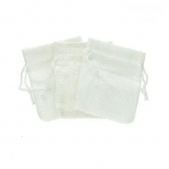 Bolsas arpillera tela de saco color blanco 9x7cm (20 uds.)