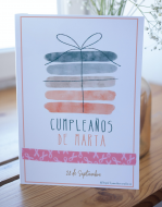 Detalle invitados Regalo acuarela + pulsera solidaria elstica con tarjetn personalizado