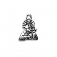 10 medallas virgen de los desamparados  plata antigua 18x14mm