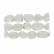 Tira de piedras forma irregular Cuarzo Blanco 8-10mm 35 uds.