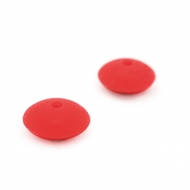 Rondeles baco de Silicona Rojo 12x6mm (Bolsa de 25 uds.)