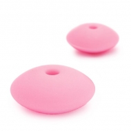 Rondeles baco de Silicona Rosa Palo 12x6mm (Bolsa de 25 uds.)